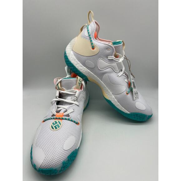 adidas Harden Vol. 6 The Bahamas White Aqua Men Basketball GW9031 Size 13.5 NWT main image 6